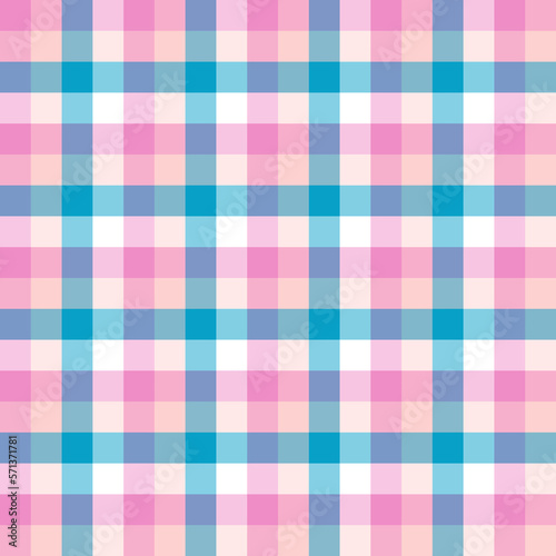 Seamless green and pink checkered plaid fabric pattern texture. Stripes crossed horizontal and vertical lines.Seamless checkered pattern