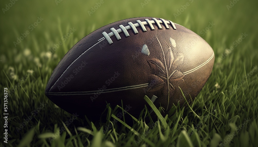 Obraz premium american football on grass