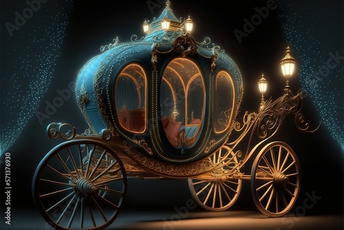 Story float, with lighting. Generative AI.