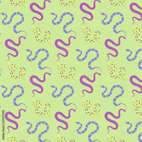 Background with tropical snakes.
