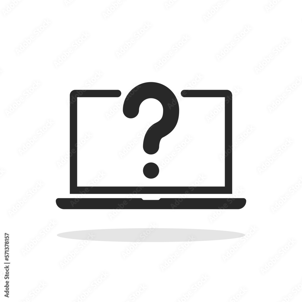 black question mark on laptop like easy learning black question mark on laptop like easy learning