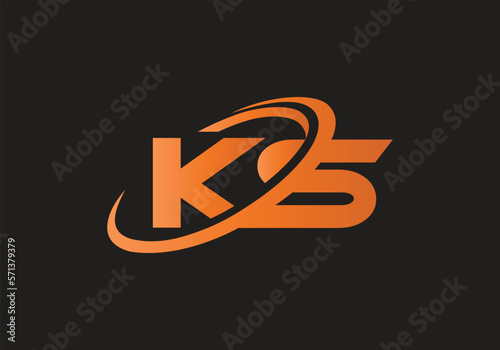KS text logo design for your business