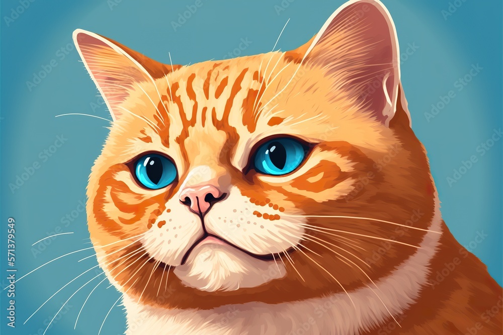 Cat flat illustration created with Generative AI
Cat flat illustration created with Generative AI