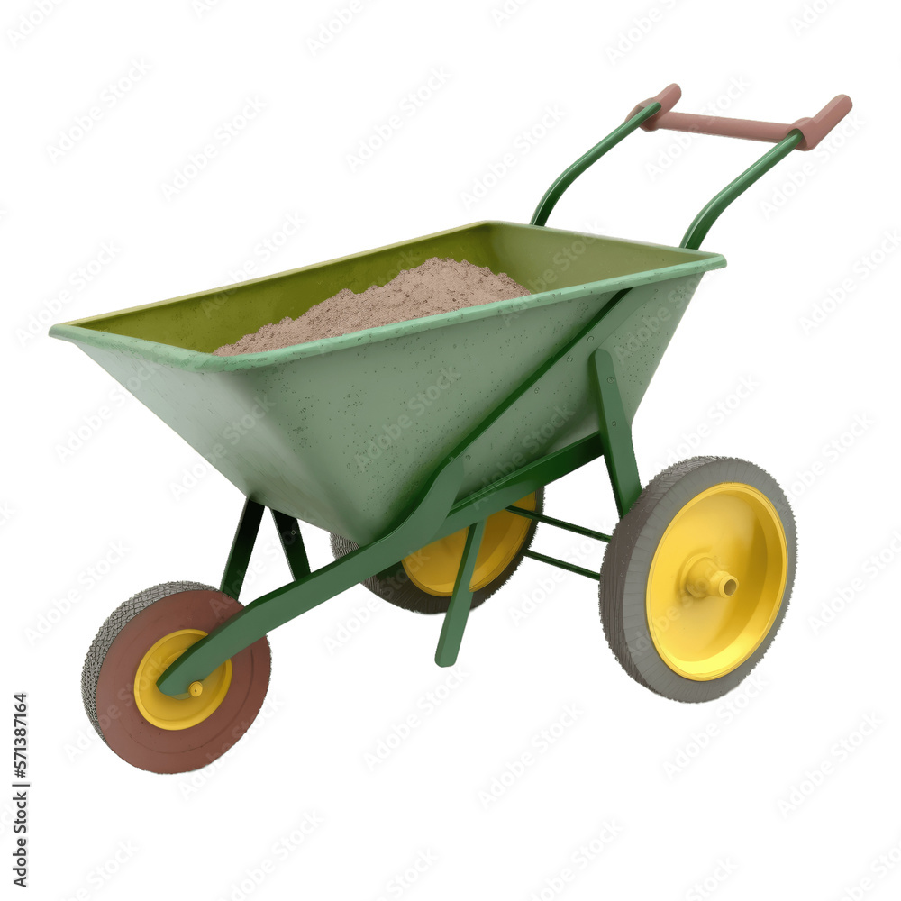 wheelbarrow on a transparent background wheelbarrow on a transparent background