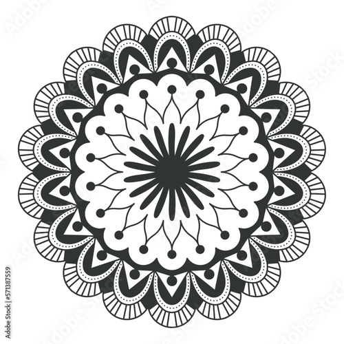 Isolated traditional hindu mandala image Vector illustration