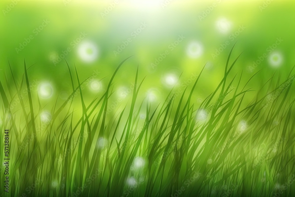a green grassy background from the spring or summer. Generative AI a green grassy background from the spring or summer. Generative AI