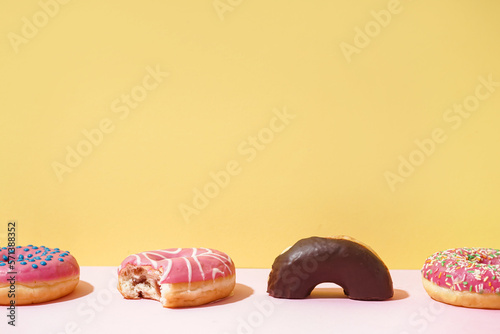 Different delicious donuts ...