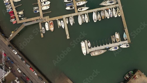 Kinsale, Cork, Ireland
Yachts and motor boats docked in marina Kinsale
A view down from a drone photo