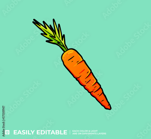 Carotte Orange Illustration Vecteur