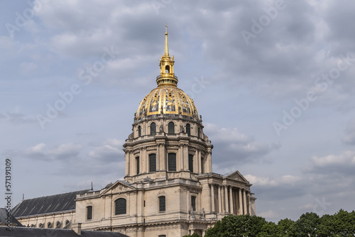 Fragments of Hotel des Invalides (National Residence of Invalids, 1671 - 1676) – now complex of museums and monuments relating to military history of France. PARIS, FRANCE. © dbrnjhrj