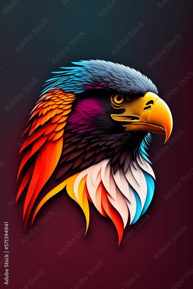 Obraz premium colored eagle