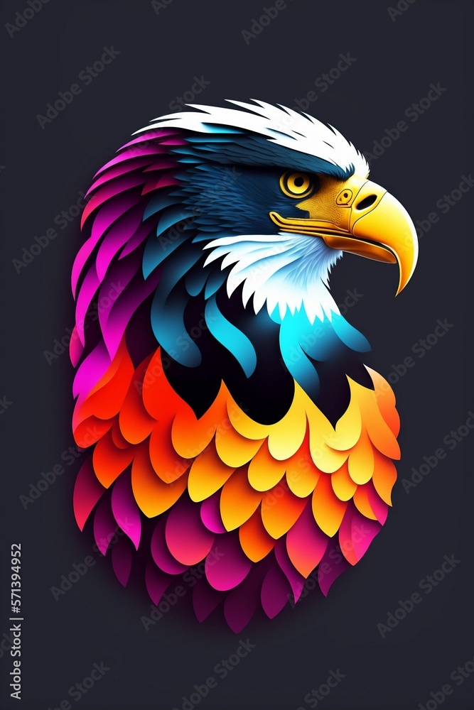 Fototapeta premium colored eagle