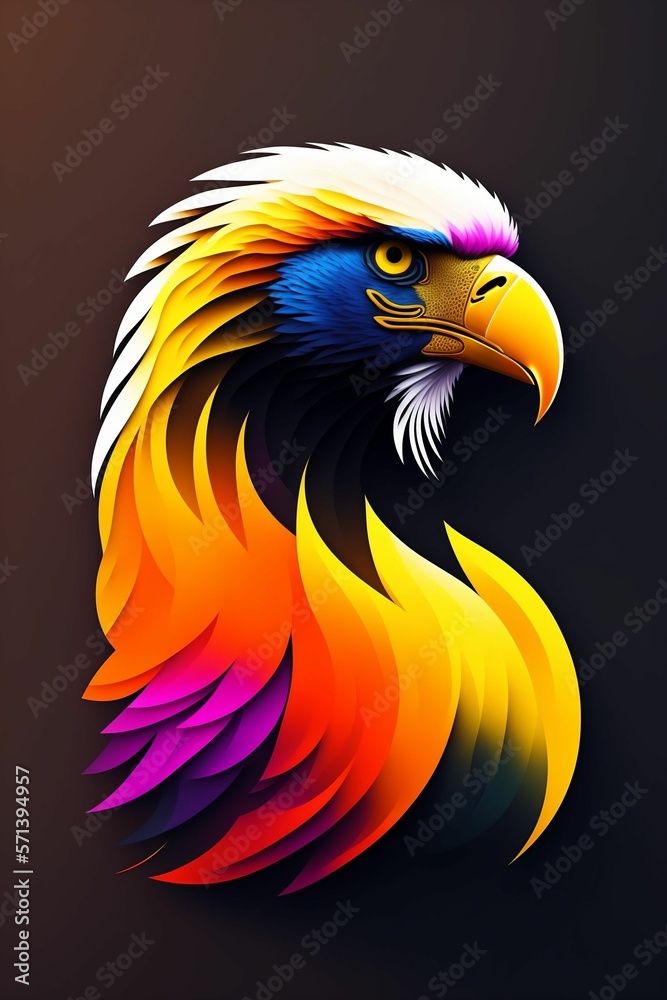Fototapeta premium colored eagle