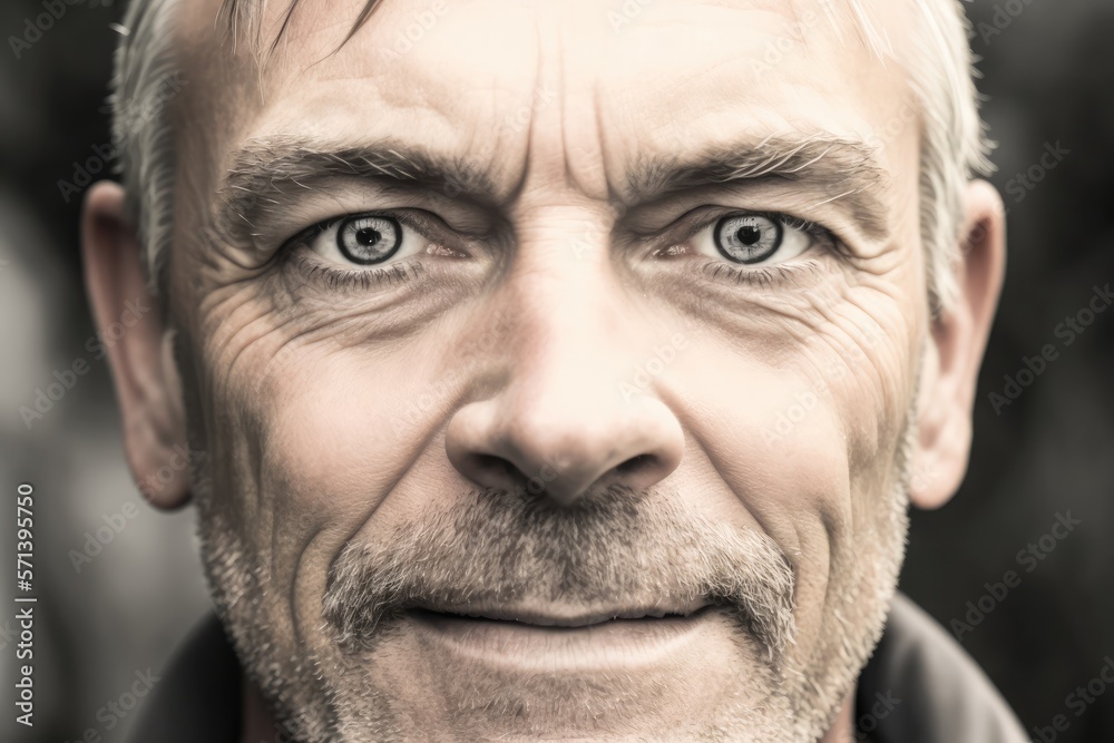 Smiling senior man looking at the camera. Generative AI Smiling senior man looking at the camera. Generative AI