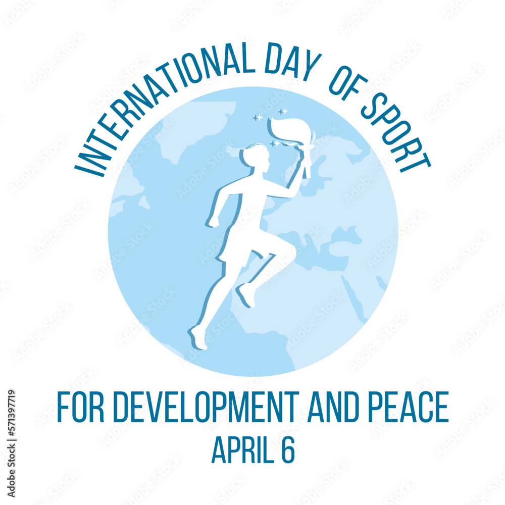 International Day of Sport for Development and Peace. 6 april. Web banner. Logo.