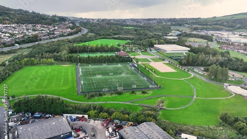 Aerial video of Valley Leisure Centre Belfast Newtownabbey County Antrim Northern Ireland photo