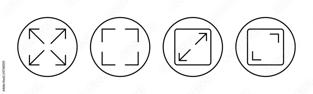 Fullscreen Icon vector for web and mobile app. Expand to full screen sign and symbol. Arrows symbol Fullscreen Icon vector for web and mobile app. Expand to full screen sign and symbol. Arrows symbol