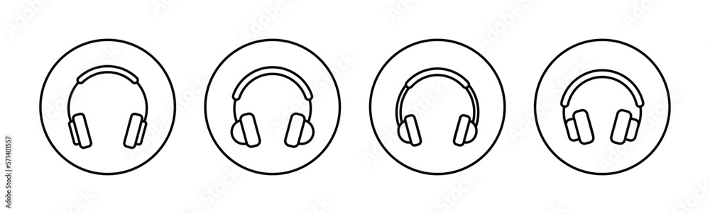 Headphone icon vector for web and mobile app. headphone sign and symbol