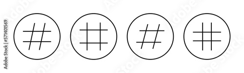 Hashtag icon vector for web and mobile app. hashtag sign and symbol