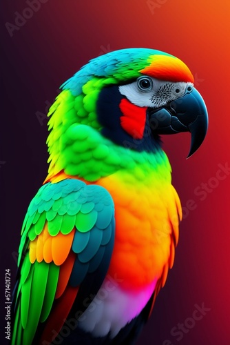 colored parrot