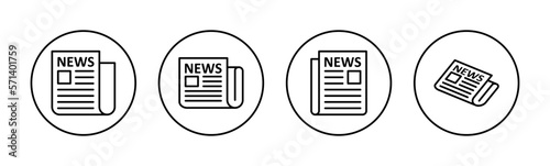 Newspaper icon vector for web and mobile app. news paper sign and symbolign