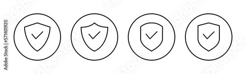 Shield check mark icon vector for web and mobile app. Protection approve sign. Insurance icon