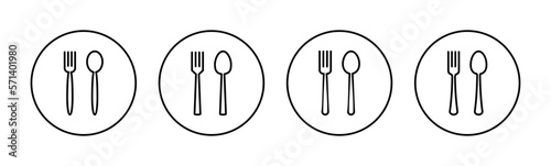 spoon and fork icon vector for web and mobile app. spoon  fork and knife icon vector. restaurant sign and symbol