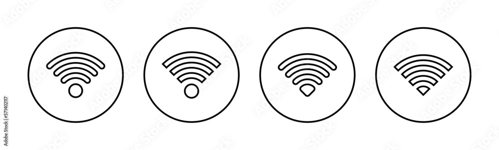 Wifi icon vector for web and mobile app. signal sign and symbol. Wireless  icon