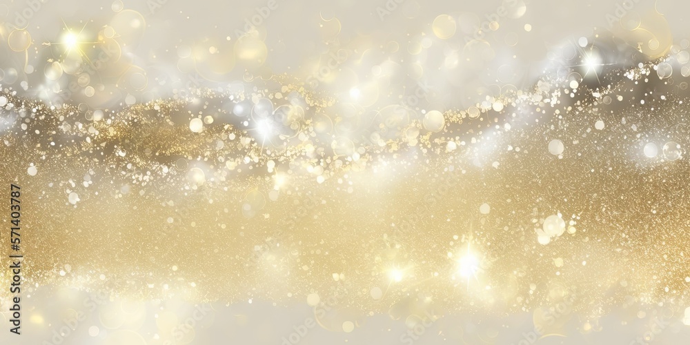 Silver and light gold with a vintage glitter lighting background. Generative AI