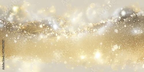 Obraz na płótnie Silver and light gold with a vintage glitter lighting background. Generative AI w salonie