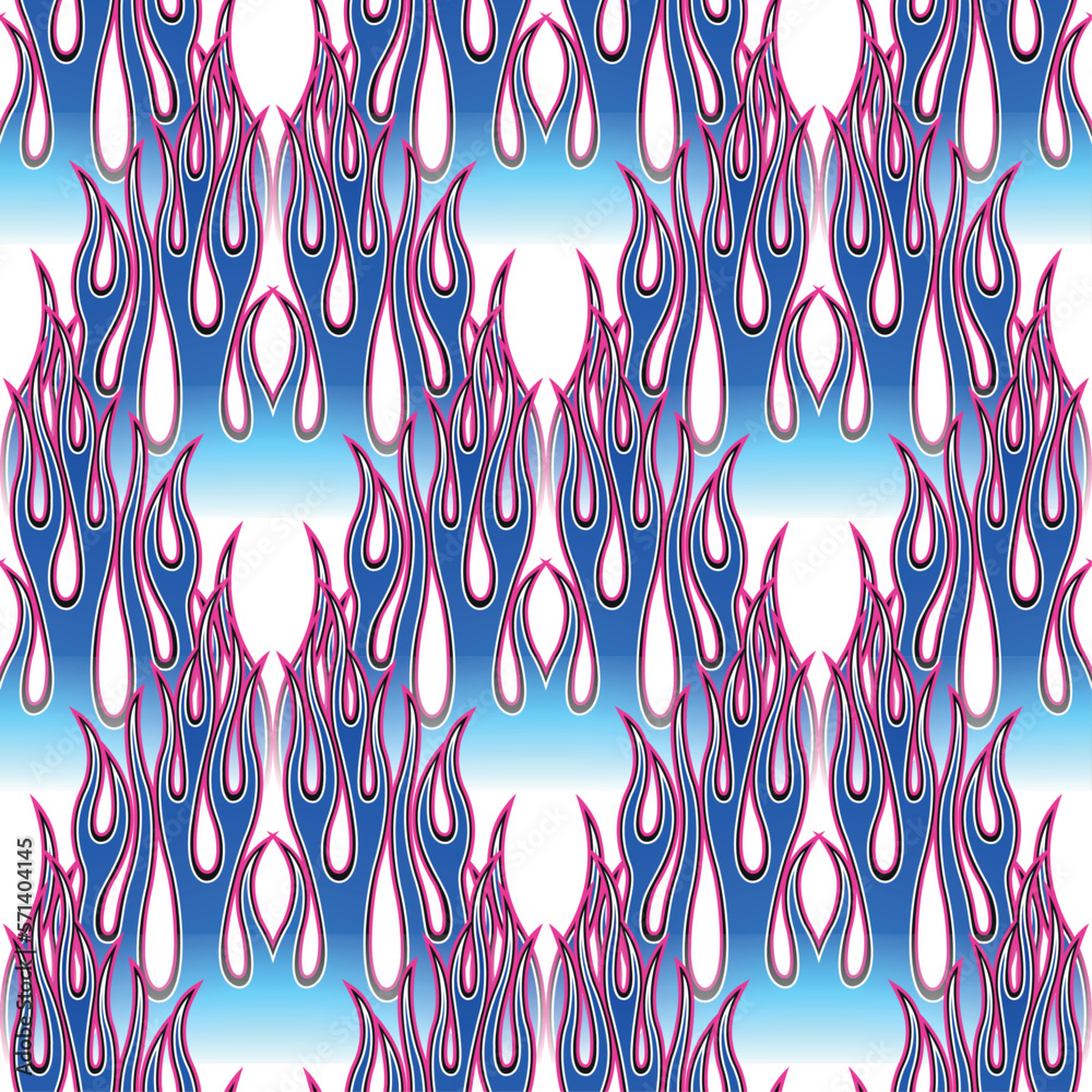 Burning fire flame seamless pattern vector art image. Fire repeating ...