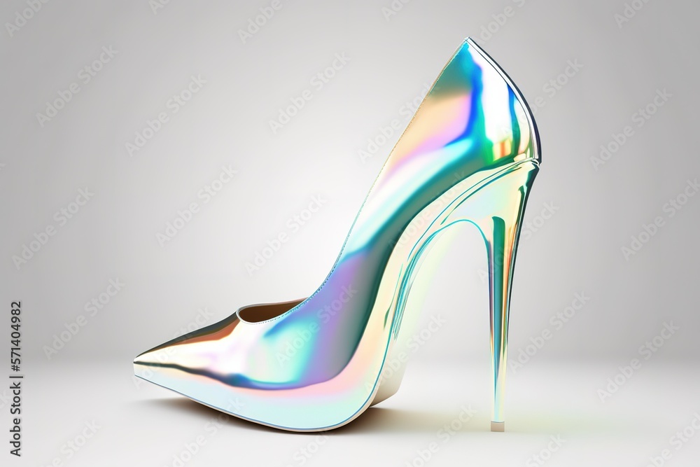 Holographic high heels, Women's Fashion, Footwear, Heels on Carousell