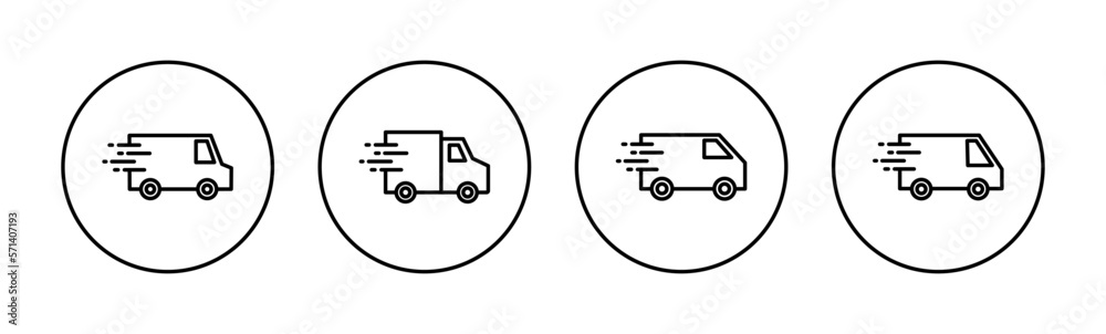 Delivery truck icon vector for web and mobile app. Delivery truck sign and symbol. Shipping fast delivery icon Delivery truck icon vector for web and mobile app. Delivery truck sign and symbol. Shipping fast delivery icon