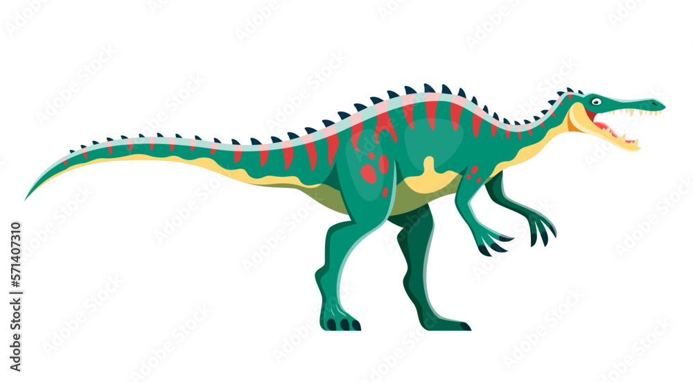 Cartoon Suchomimus dinosaur childish character Cartoon Suchomimus dinosaur childish character