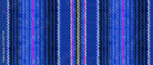 Mexican blanket stripes seamless pattern. Colorful ethnic mexican poncho