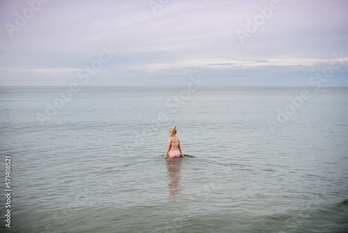 person girl on the sea