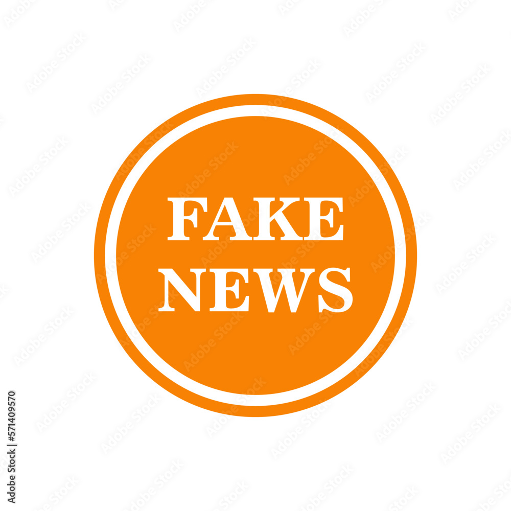 Fake news stamp icon vector logo design template Fake news stamp icon vector logo design template