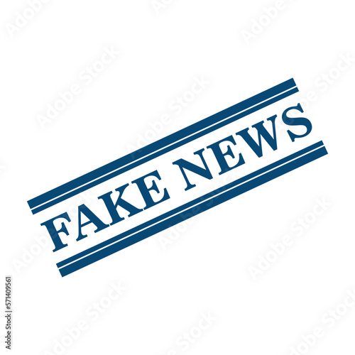 Fake news stamp icon vector logo design template
