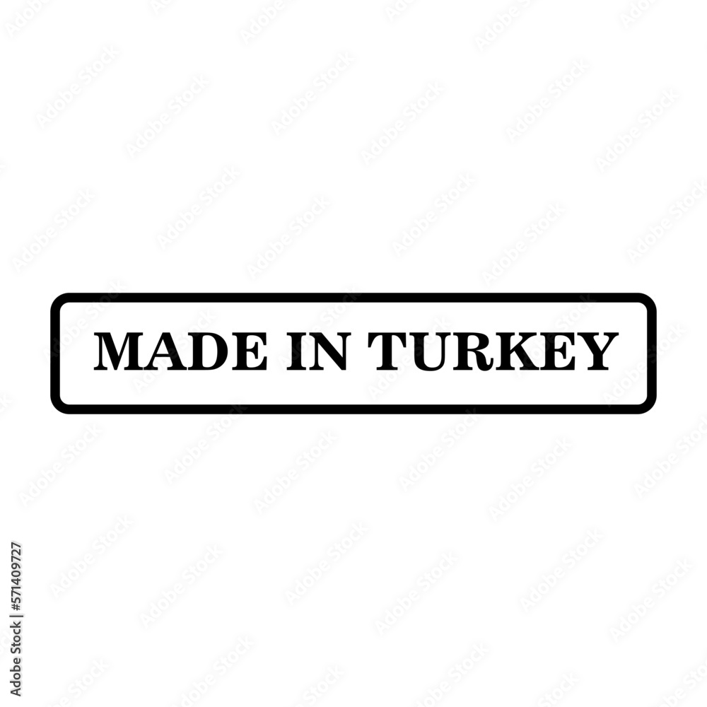 Made in Turkey stamp icon vector logo template Made in Turkey stamp icon vector logo template