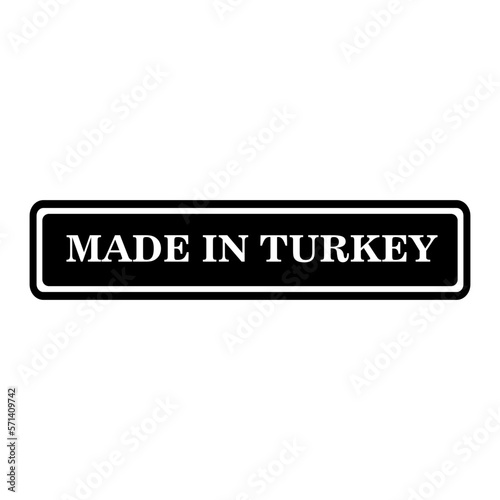 Made in Turkey stamp icon vector logo template