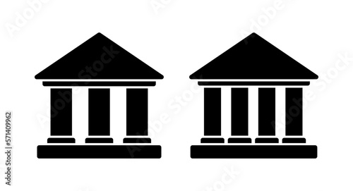 Bank icon vector illustration. Bank sign and symbol, museum, university