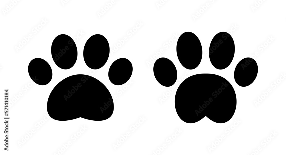 Paw icon vector illustration. paw print sign and symbol. dog or cat paw Paw icon vector illustration. paw print sign and symbol. dog or cat paw