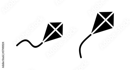 Kite icon vector illustration. kite sign and symbol
