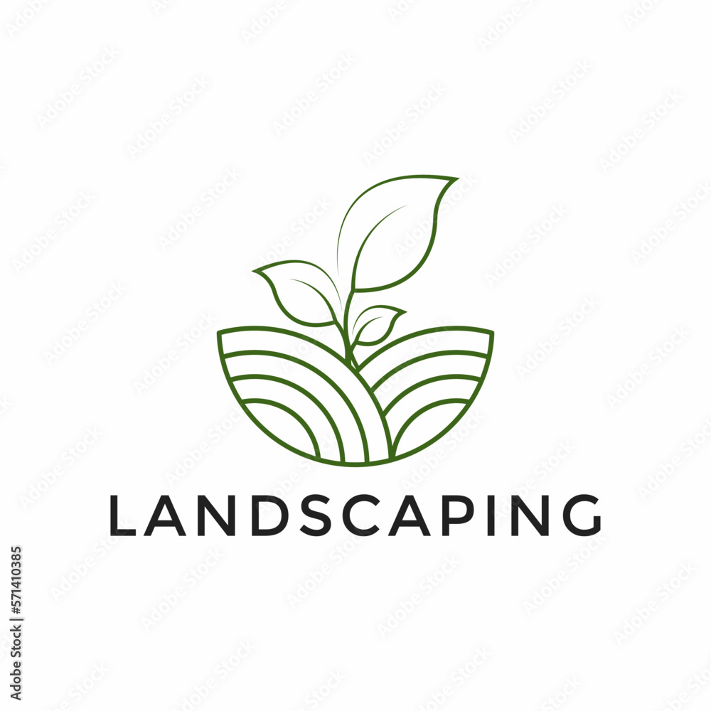 Simple Landscaping Logo Design Template Simple Landscaping Logo Design Template