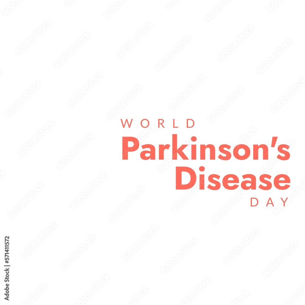 Illustrative of world parkinson's disease day over white background