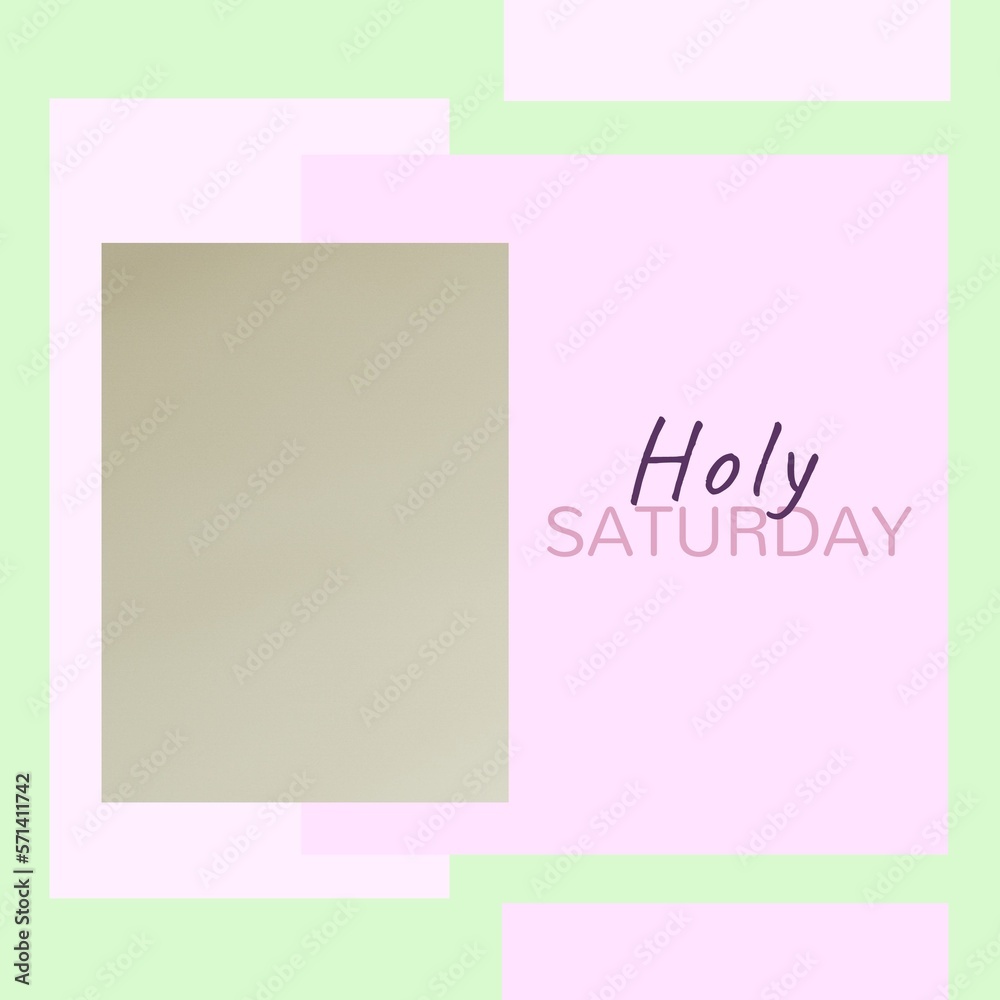 Composition of holy saturday text and copy space over multi coloured background Composition of holy saturday text and copy space over multi coloured background