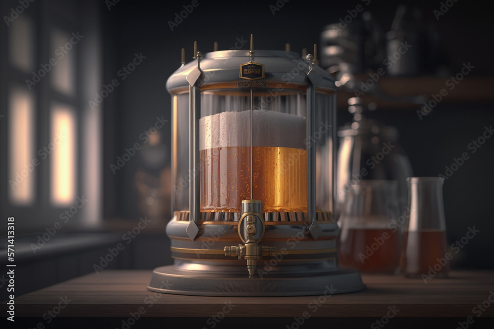 Making beer process, ficticious, background, generative ai