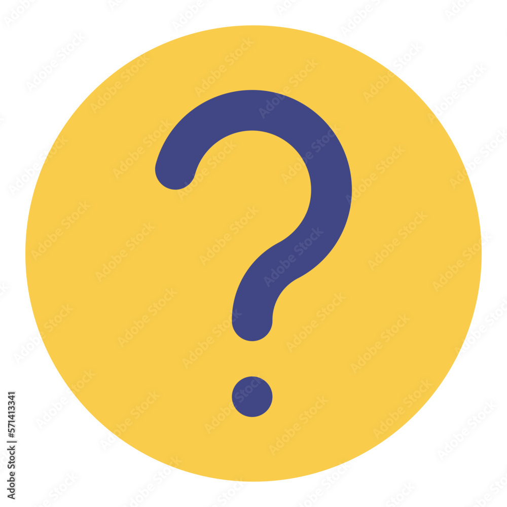 question mark symbol flat icon
