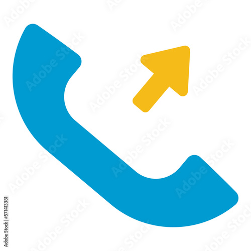 outgoing phone call flat icon