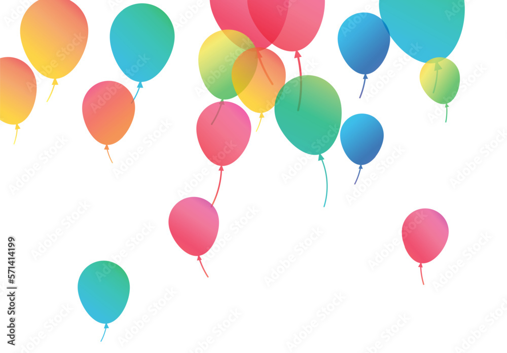 Confetti background with Party poppers and air balloons isolated. Festive vector illustration.Lettering Happy Birthday To You Confetti background with Party poppers and air balloons isolated. Festive vector illustration.Lettering Happy Birthday To You